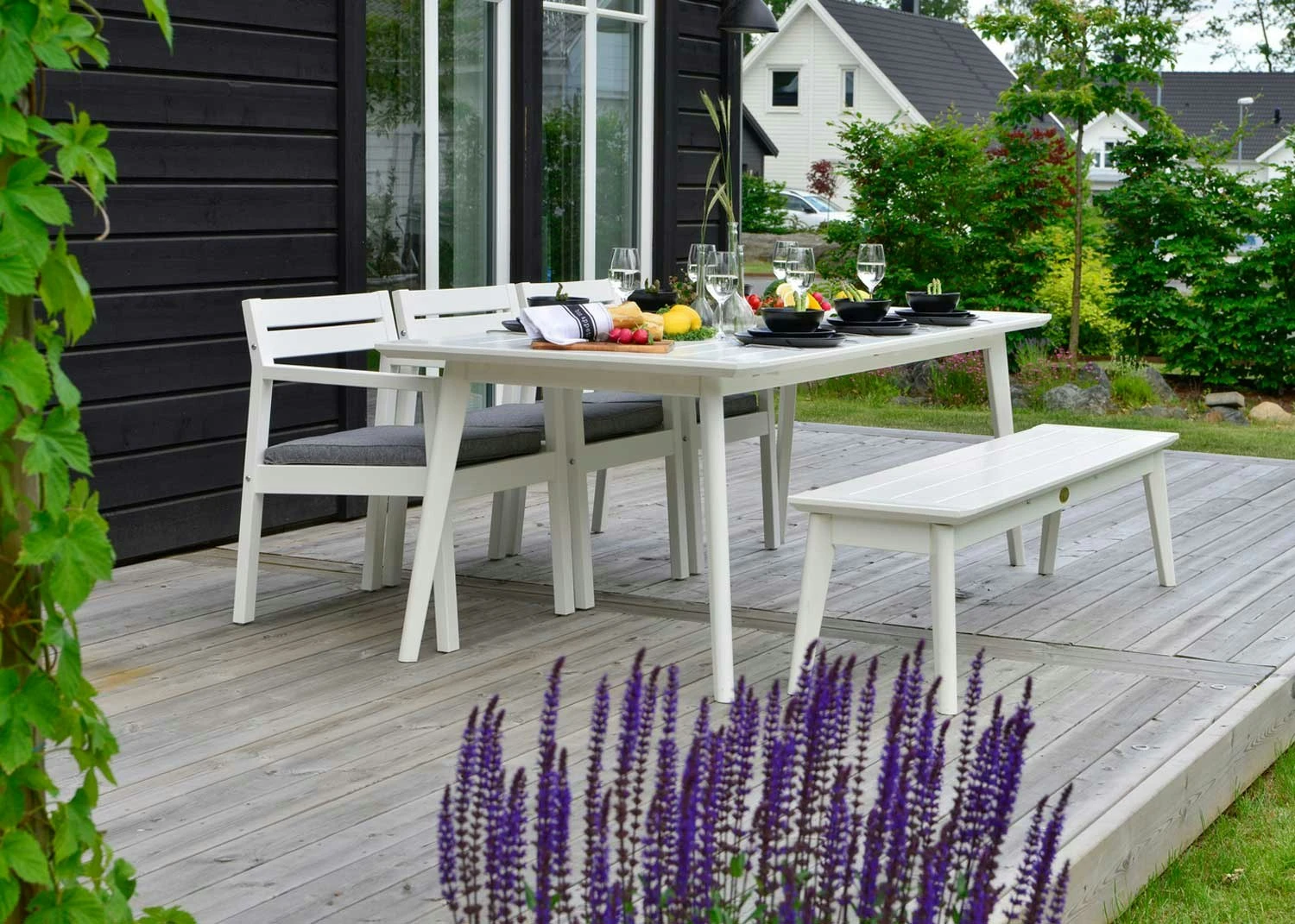 Stoltö Bench 185 Cm, White 3 Stoltö Bench 185 Cm, White - Image 3