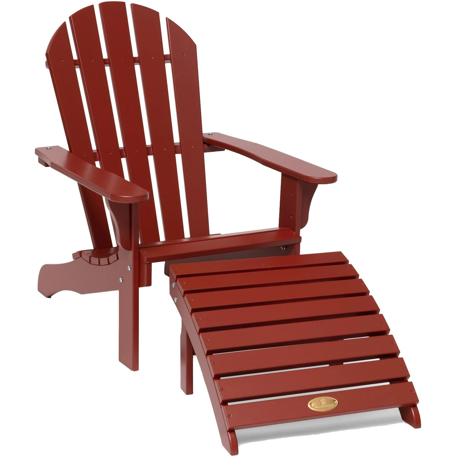 Tennessee Deckchair With Footstool, Oxide Red 1 Tennessee Deckchair With Footstool, Oxide Red