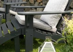 Tennessee Deckchair With Footstool, Hurricane Grey -Hay Sales Store hillerstorp tennessee deckchair with footstool 1