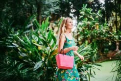 Hinza Bag Green Plastic Tropical Pink, Small -Hay Sales Store hinza hinza bag green plastic tropical pink 6