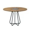 Circle Dining Table 110 Cm, Bamboo/Black