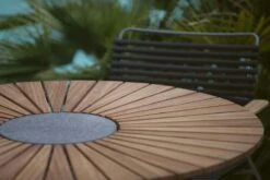 Circle Dining Table 110 Cm, Bamboo/Black -Hay Sales Store houe circle dining table 110 cm bamboo black 3 1