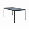 Four Dining Table Black Aluminium / Metal Lamella, 160x90 Cm