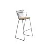 Paon Bar Chair, Black/Bamboo