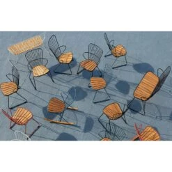 Paon Dining Chair, White Taupe/Bamboo -Hay Sales Store houe paon dining chair 1