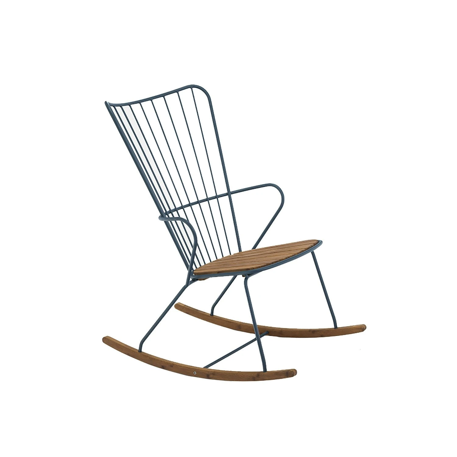 Paon Rocking Chair, Midnight Blue/Bamboo 1 Paon Rocking Chair, Midnight Blue/Bamboo