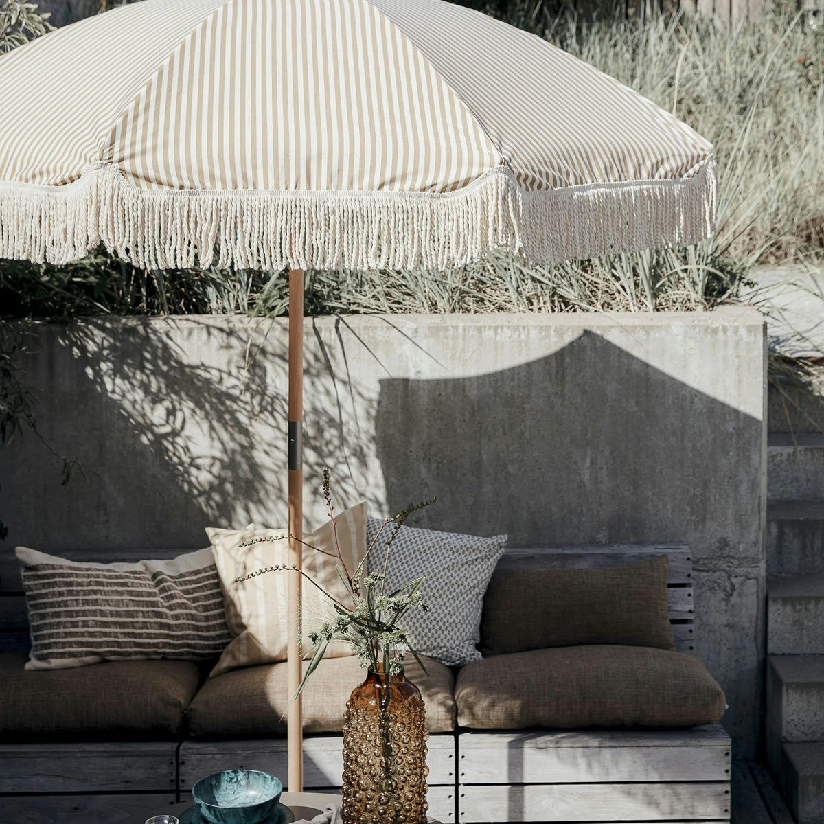 House Doctor Umbra Parasol 200x230 Cm, Sand 2 House Doctor Umbra Parasol 200x230 Cm, Sand - Image 2