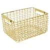 Korbo Rectangular 15 Basket, Brass
