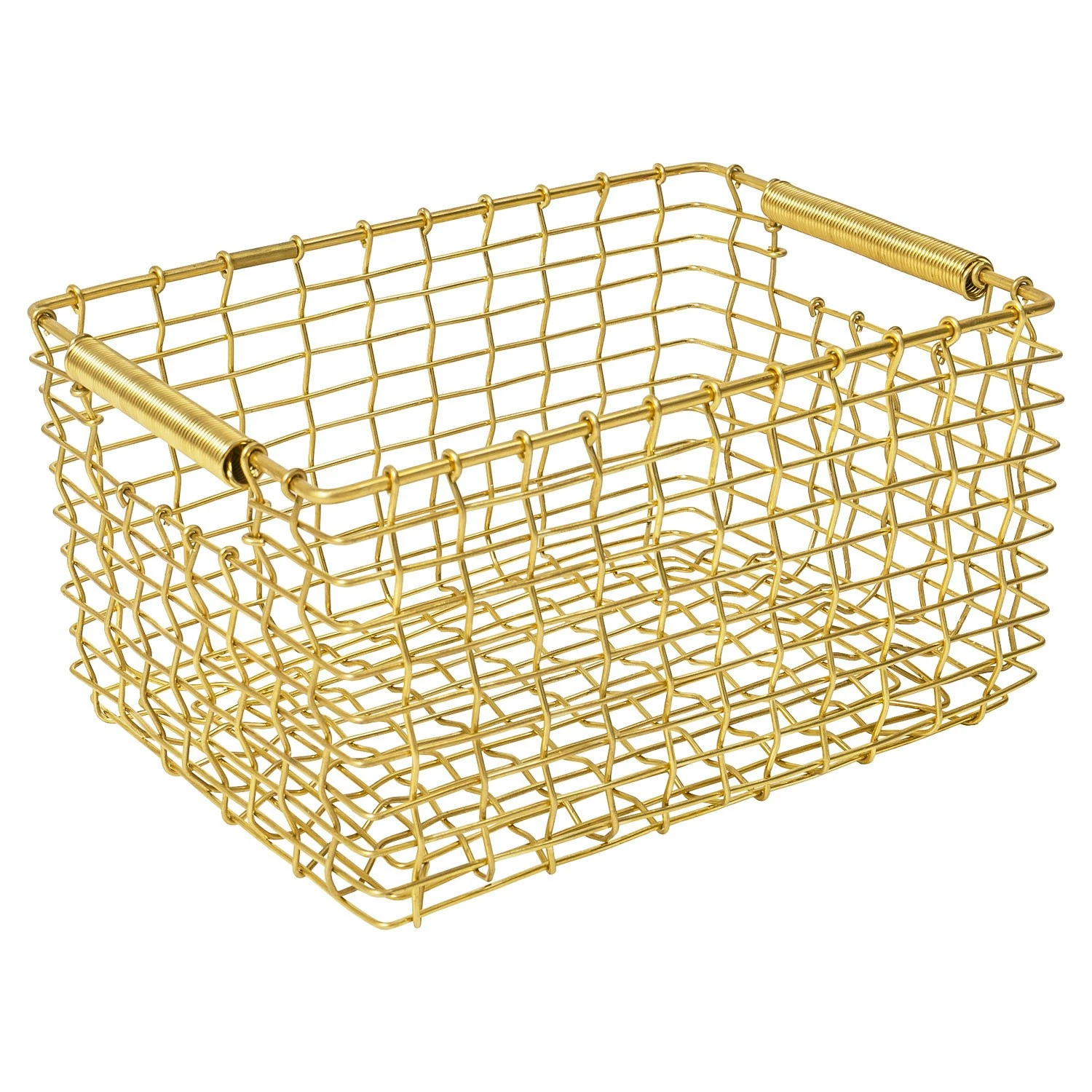 Korbo Rectangular 15 Basket, Brass 1 Korbo Rectangular 15 Basket, Brass