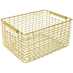 Korbo Rectangular 19 Basket, Brass