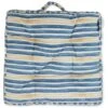 Lexington Striped Cotton Cushion 45x45 Cm, Blue / Oat