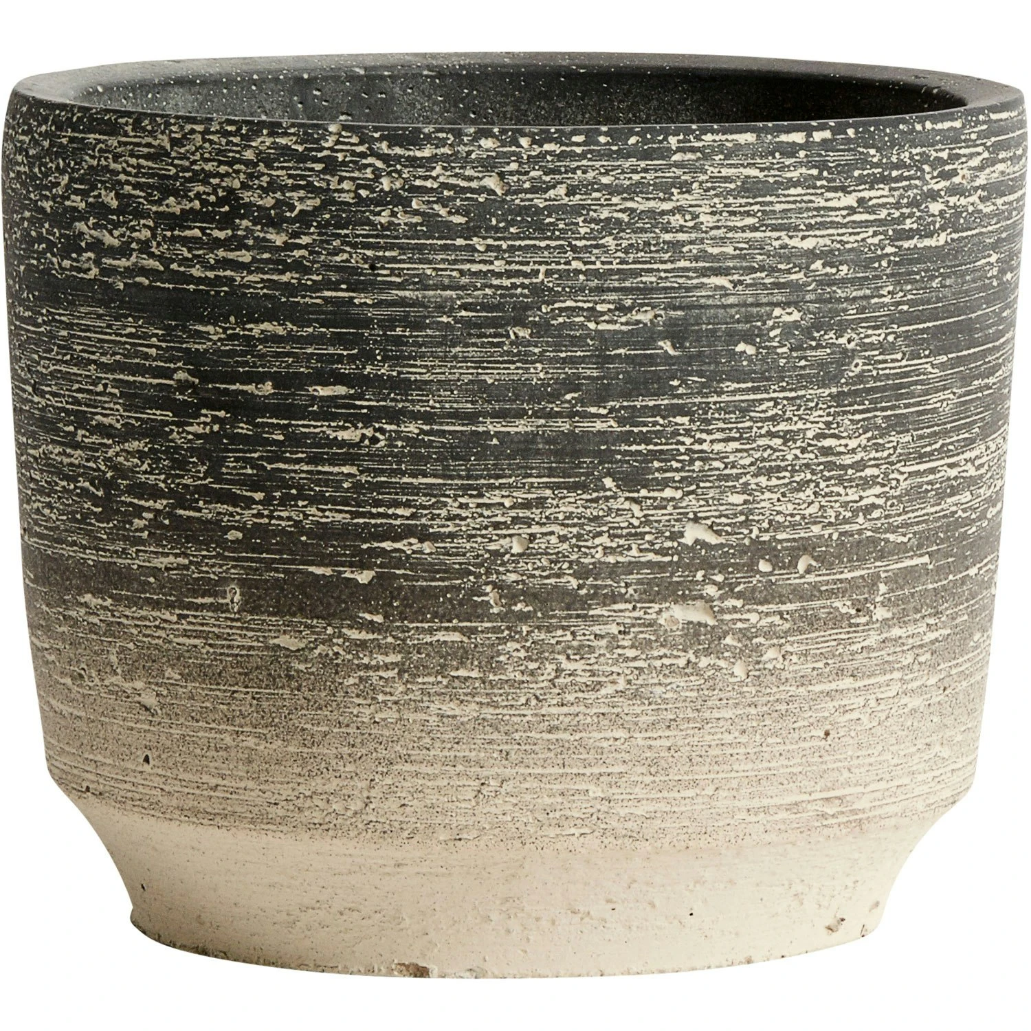 Muubs Kanji Pot Cement Black-grey, Ø15 Cm 1 Muubs Kanji Pot Cement Black-grey, Ø15 Cm