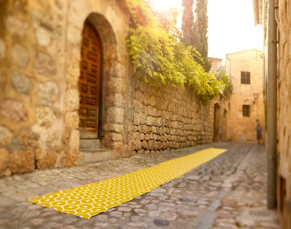 Honey Rug 70x225 Cm, Mustard/Vanilla 3 Honey Rug 70x225 Cm, Mustard/Vanilla - Image 3