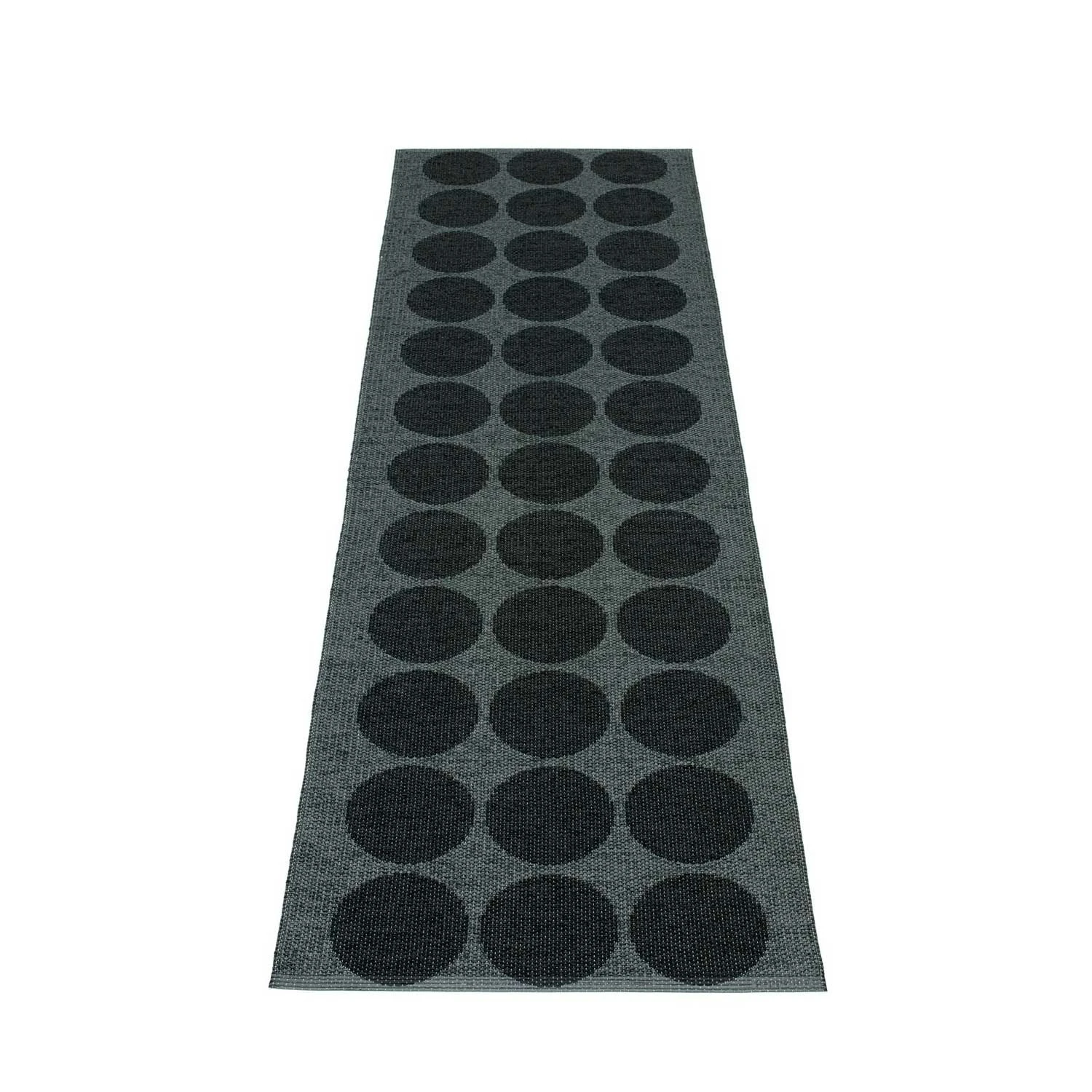 Hugo Rug 70x160 Cm, Black Metallic/Black 2 Hugo Rug 70x160 Cm, Black Metallic/Black - Image 2
