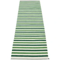 Teo Rug Dark Green / Grass Green / Vanilla, 70x240 Cm