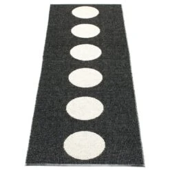 Vera Rug 70x225 Cm, Black/Vanilla