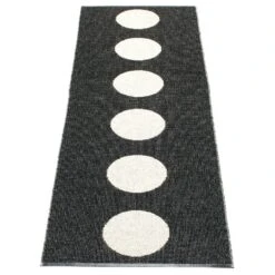 Vera Rug 70x450 Cm, Black/Vanilla