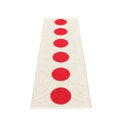 Vera Rug 70x150 Cm, Red/Vanilla -Hay Sales Store pappelina vera rug red vanilla 4