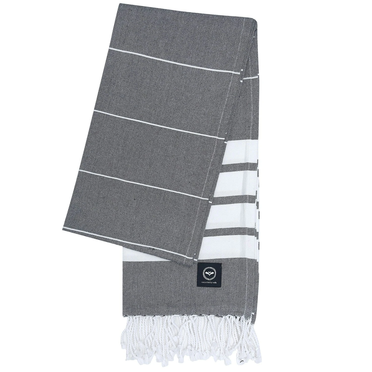 Alma Hamam Bath Sheet 80x180 Cm, Dark Grey 1 Alma Hamam Bath Sheet 80x180 Cm, Dark Grey