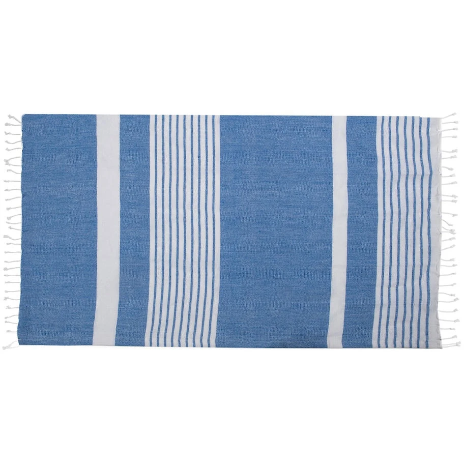 Sagaform Ella Hamam Towel 145x250 Cm, Blue 1 Sagaform Ella Hamam Towel 145x250 Cm, Blue