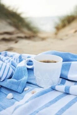 Sagaform Ella Hamam Towel 145x250 Cm, Blue 5 Sagaform Ella Hamam Towel 145x250 Cm, Blue -Hay Sales Store sagaform ella hamam 145x250 cm 6