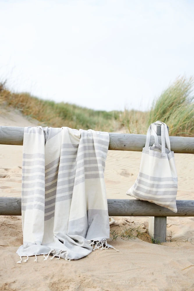 Sagaform Ella Hamam Towel 145x250 Cm, Beige 2 Sagaform Ella Hamam Towel 145x250 Cm, Beige - Image 2