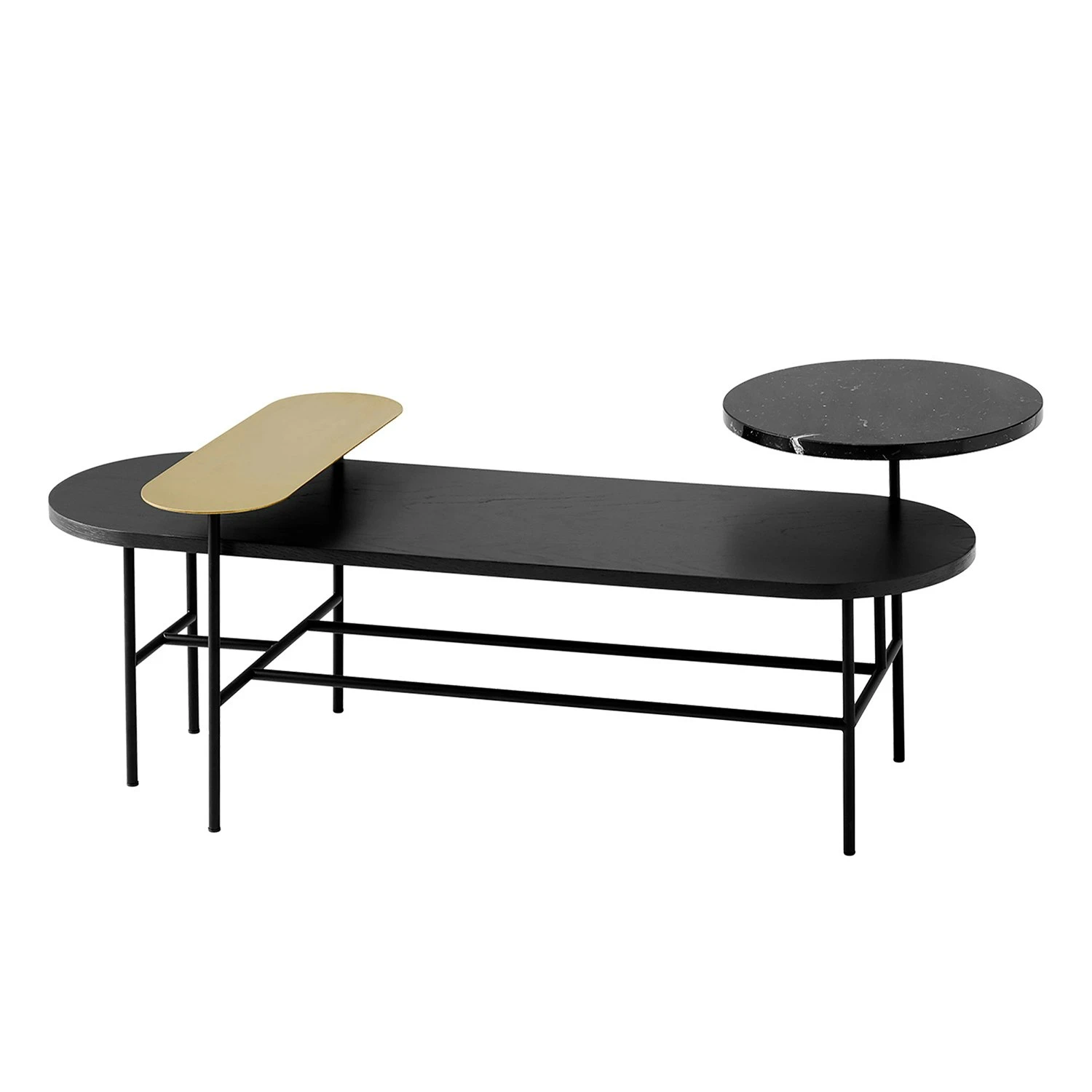 &Tradition Palette Coffee Table Jh7 Black Ash / Marble 1 &Tradition Palette Coffee Table Jh7 Black Ash / Marble