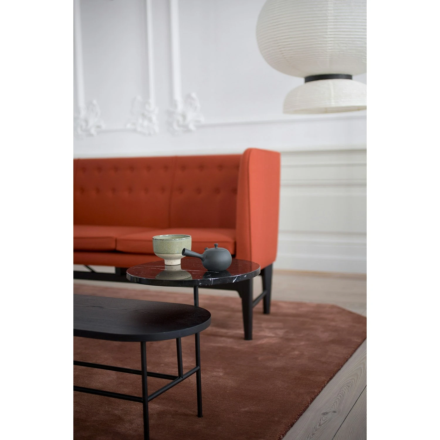 &Tradition Palette Coffee Table Jh7 Black Ash / Marble 2 &Tradition Palette Coffee Table Jh7 Black Ash / Marble - Image 2