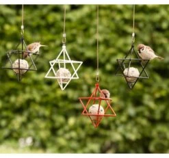 Suet Ball Feeder Star, White -Hay Sales Store wildlife garden suet ball feeder star 6